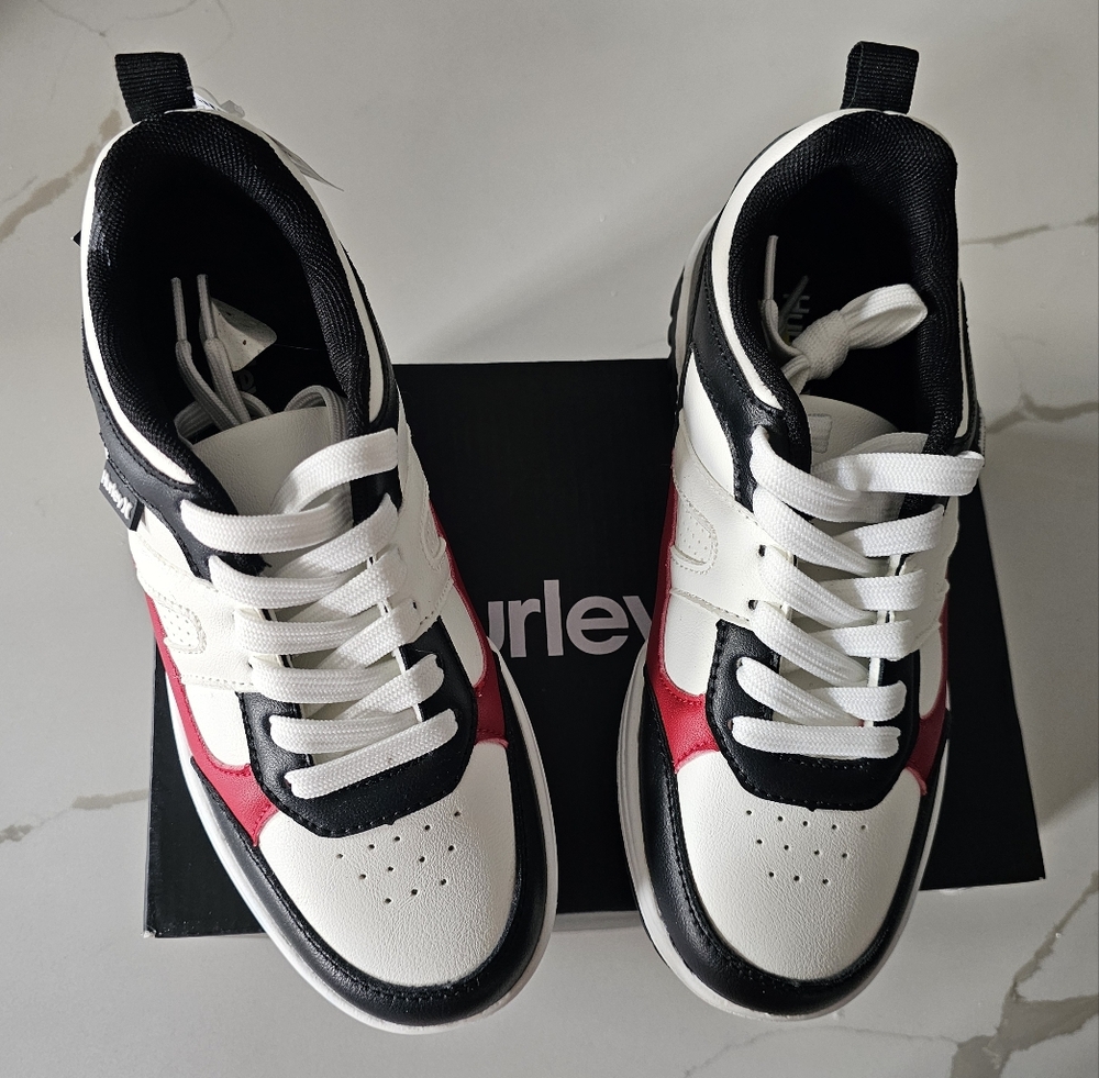 HURLEY Kids' Jason Low Cut Lace Up Sneakers 5 (Big Kid) NWT